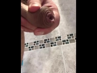 Hands Unconforming Foreskin Piss Semi Permanent Cock